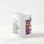 キッドラップおもしろいミイラベビーオレンジ/紫ID683 コーヒーマグカップ (中央)