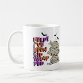 キッドラップおもしろいミイラベビーオレンジ/紫ID683 コーヒーマグカップ (左)