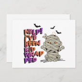 キッドラップおもしろいミイラベビーオレンジID683 ポストカード (正面/裏面)