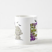 キッドラップおもしろいミイラベビーグリーン/パープルID683 コーヒーマグカップ (中央)