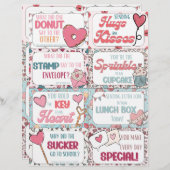 キッドランチボックス注：かわいいバレンタインカード (正面/裏面)