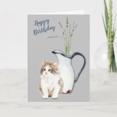 キッドリーキッテン&カントリーキッチンピッチャー誕生日 シーズンカード (正面)