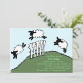 キッドリーシープベビーシャワー招待状 招待状 (スタンド正面)