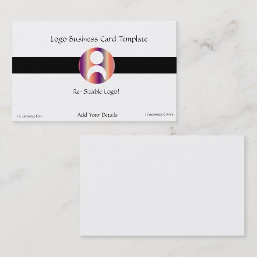 キッドロゴまたは人物ロゴ 名刺 (正面/裏面)