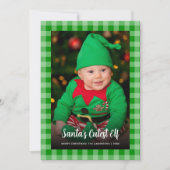 キッド写真グリーンプライドSanta's Cutest小妖精や小人クリスマス シーズンカード (正面)