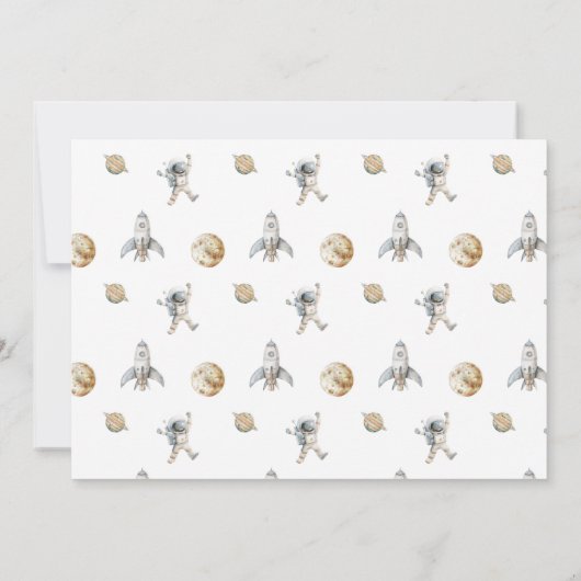 キッド宇宙飛行士パーソナライズされた ノートカード (裏面)