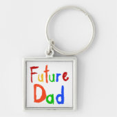 キッド文字フューチャーパパTシャツとギフト キーホルダー (正面)