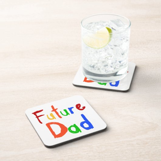 キッド文字フューチャーパパTシャツとギフト コースター (右側)