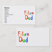 キッド文字フューチャーパパTシャツとギフト コーリングカード (正面/裏面)