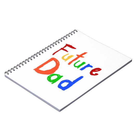 キッド文字フューチャーパパTシャツとギフト ノートブック (左側)