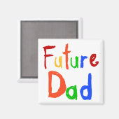 キッド文字フューチャーパパTシャツとギフト マグネット (正面/裏面)