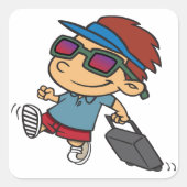 キッド旅行スクエアステッカー スクエアシール (正面)