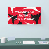 キッド空手テーマ誕生日パーティー歓迎バナー 横断幕 (トレードショー)