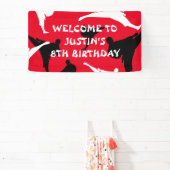 キッド空手テーマ誕生日パーティー歓迎バナー 横断幕 (インサイチュ)