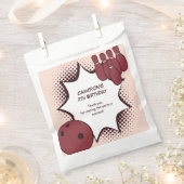 キッド第11誕生日ボーリングパーティー フェイバーバッグ (クリップ留めされた状態)