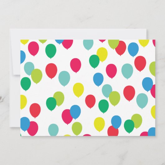 キッド誕生日イエロースクールバスパーティー 招待状 (裏面)