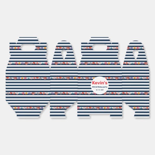 キッド誕生日セーラーとのタイムレスストライプ海軍 フェイバーボックス (見開き)