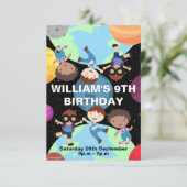 キッド誕生日招待状 招待状 (スタンド正面)