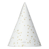 キッド誕生日金ゴールドグリッター パーティーハット (左)