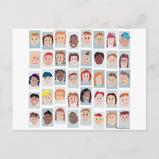 キッド顔 ポストカード (正面)