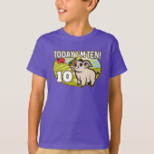 キッド10誕生日今日は10だ！かわいい豚 Tシャツ (正面)