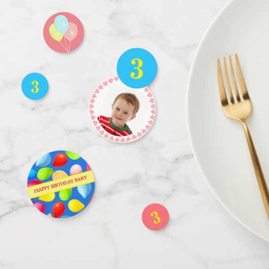 キッド3rd誕生日バルーンパーティー コンフェッティ (グループ)