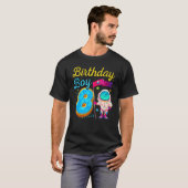 キッド8誕生日月宇宙宇宙飛行士銀河系 Tシャツ (正面フル)