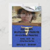 キッド·カウボーイ誕生パーティー 招待状 (正面)