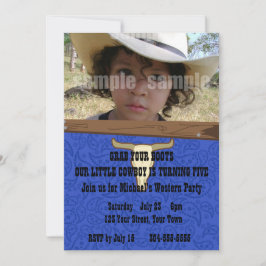 キッド·カウボーイ誕生パーティー 招待状