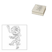 キッド・ミイラ3イラストレーションアートスタンプ ラバースタンプ (押印)