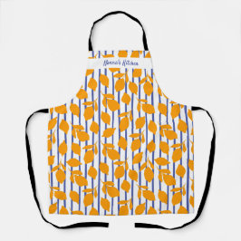 キッパーソナライズされたイタリアンモダンチのレモン エプロン