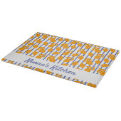 キッパーソナライズされたイタリアンモダンチのレモン カッティングボード (角)