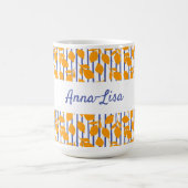 キッパーソナライズされたイタリアンモダンチのレモン コーヒーマグカップ (中央)