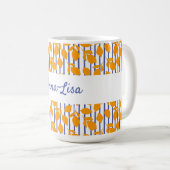 キッパーソナライズされたイタリアンモダンチのレモン コーヒーマグカップ (正面右)