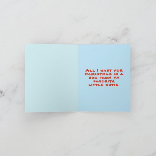 キッパーソナライズされたズクリスマス名刺 カード (内部)