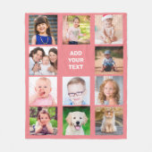 キッパーソナライズされたズファミリー写真 フリースブランケット (正面)