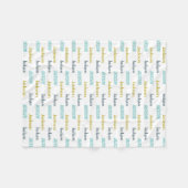 キッパーソナライズされたズ名一括 フリースブランケット (正面(横))