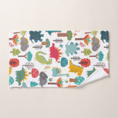 キッパーソナライズされたズ恐竜カラフル林 バスタオルセット (ハンドタオル)