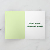 キッパーソナライズされたズ恐竜誕生日カード カード (内部)