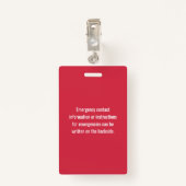 キッパーソナライズされたズ食物アレルギーカスタマイズ警告 バッジ (裏面クリップ)