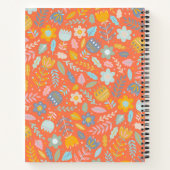 キッパーソナライズされたチンレシピよくはしゃぐ花フローラ ノートブック (裏面)