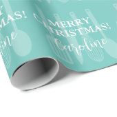 キッパーソナライズされたチン用品クリスマスホリデー ラッピングペーパー (ロールコーナー)