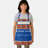 キッパーソナライズされたチン開く+ 3注釈おもしろい エプロン (インサイチュ)