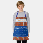 キッパーソナライズされたチン開く+ 3注釈おもしろい エプロン (着用した状態)