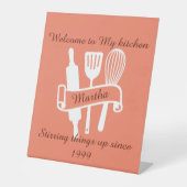 キッパーソナライズされたチ 台座サイン (正面)