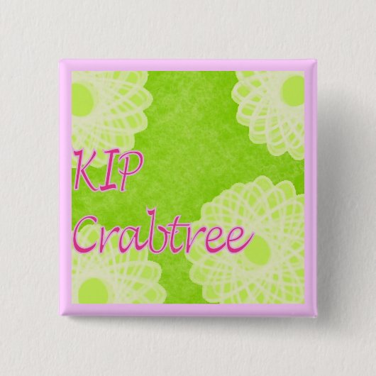 キップのCrabtreeの編み物 缶バッジ (正面)