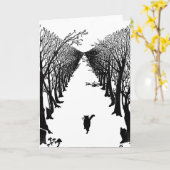 キップリング・キャット・グリーティング・カード カード (黄色い花)