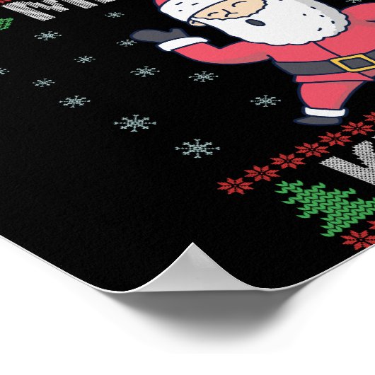 キッメリークおもしろいマス空手サンタクリスマスファミリー ポスター (角)