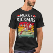 キッメリークマスサッカー選手クリスマスデ Tシャツ (正面)
