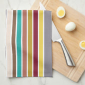 キッモダンストライプのカラフルチン用タオル キッチンタオル (四つ折り)